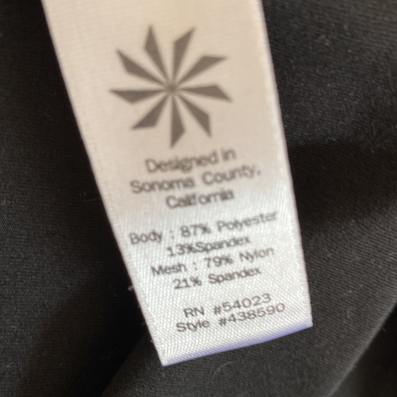 Athleta Mesh Splice Chi Muscle Tank Top Black XS P24 - Picture 8 of 8